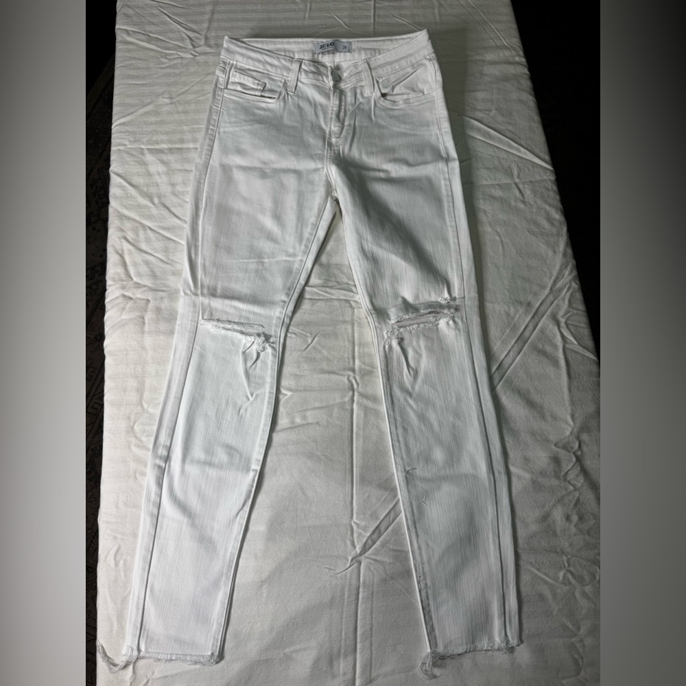 Just Black White Distressed Skinny Jeans